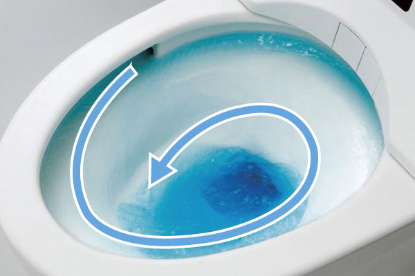 Toilet.  [Tornado cleaning] Water flow, such as swirling, Wash the bowl surface evenly, Persistent dirt with less water also rinse well firm efficiency (same specifications)