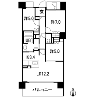 Floor: 3LDK, occupied area: 72.52 sq m, Price: 30.9 million yen