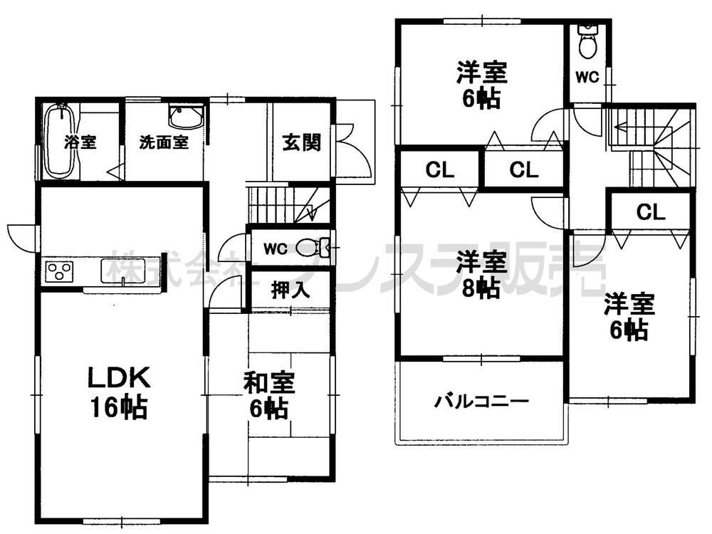 Floor plan. (No. 43 locations), Price 26,300,000 yen, 4LDK, Land area 212.39 sq m , Building area 98.82 sq m
