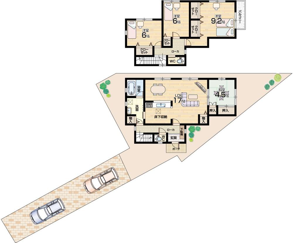Floor plan. (No. 3 locations), Price 25,800,000 yen, 4LDK, Land area 179.6 sq m , Building area 103.68 sq m