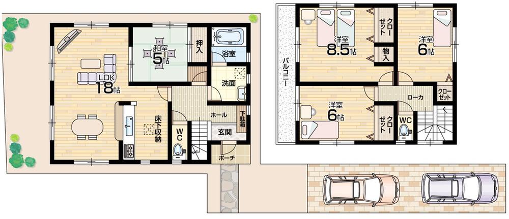 Floor plan. (No. 4 locations), Price 25,800,000 yen, 4LDK, Land area 164.29 sq m , Building area 99.63 sq m