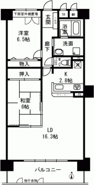 Floor plan. 2LDK, Price 7.9 million yen, Occupied area 69.42 sq m , Balcony area 10.8 sq m