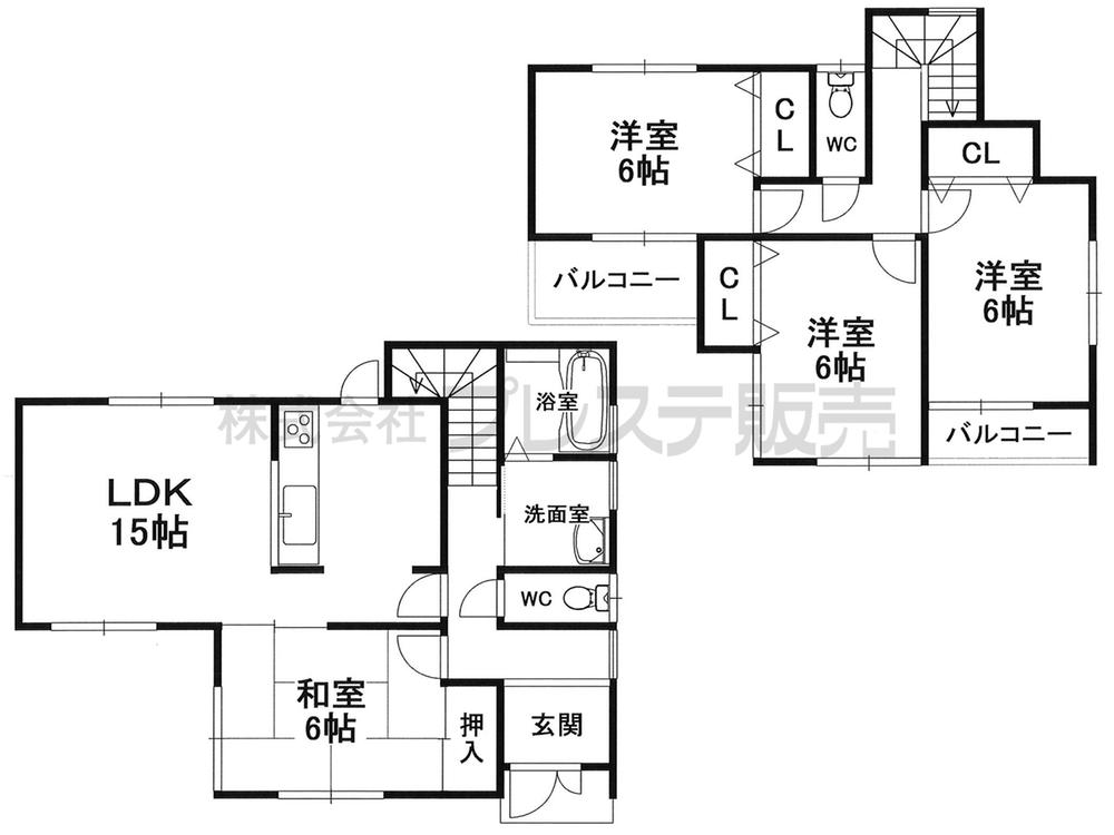 Floor plan. (No. 2 locations), Price 28.8 million yen, 4LDK, Land area 128.17 sq m , Building area 95.58 sq m