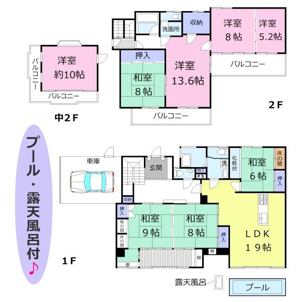 Floor plan. 44,800,000 yen, 8LDK, Land area 469.55 sq m , Building area 248.91 sq m