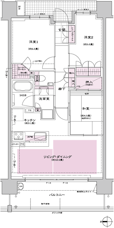 Floor: 3LDK, occupied area: 70.45 sq m, Price: 25,780,000 yen