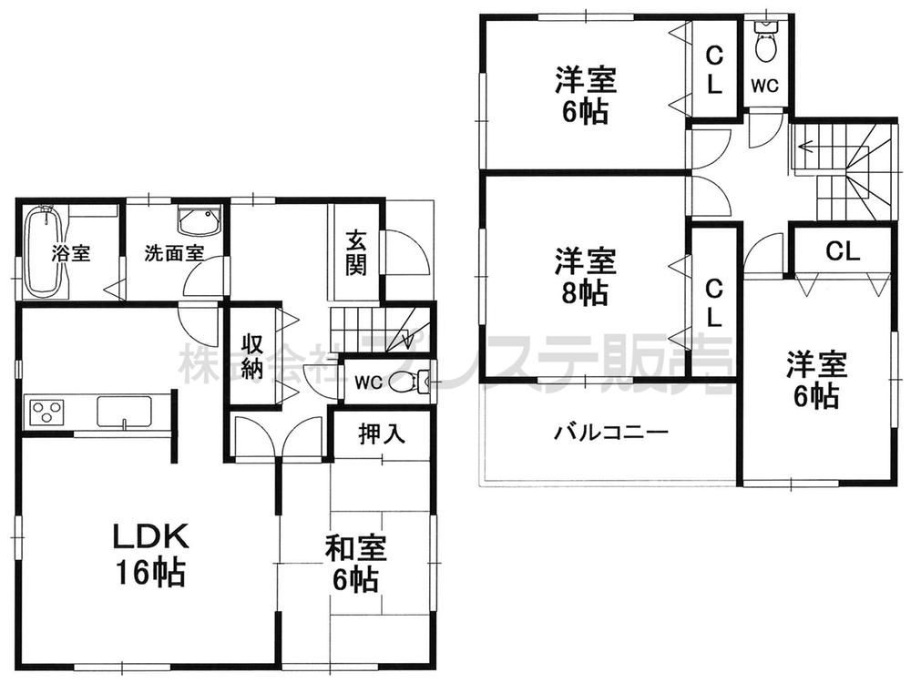 Floor plan. (No. 7 locations), Price 27,800,000 yen, 4LDK, Land area 146.7 sq m , Building area 105.98 sq m