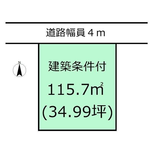 Compartment figure. Land price 12 million yen, Land area 115.7 sq m