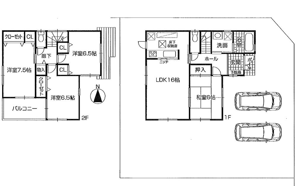 Floor plan. 26,800,000 yen, 4LDK, Land area 186.95 sq m , Building area 98.82 sq m Mato drawings