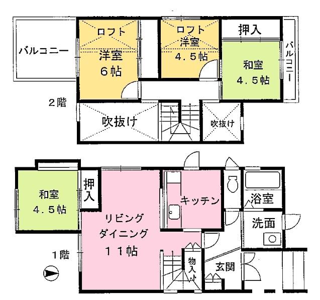 Floor plan. 15.9 million yen, 4LDK, Land area 121.09 sq m , The building is the area 83.79 sq m renovated