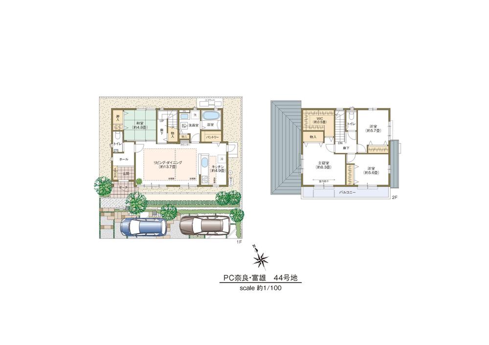 Floor plan. (P-44 No. land), Price TBD , 4LDK, Land area 149.93 sq m , Building area 112.68 sq m