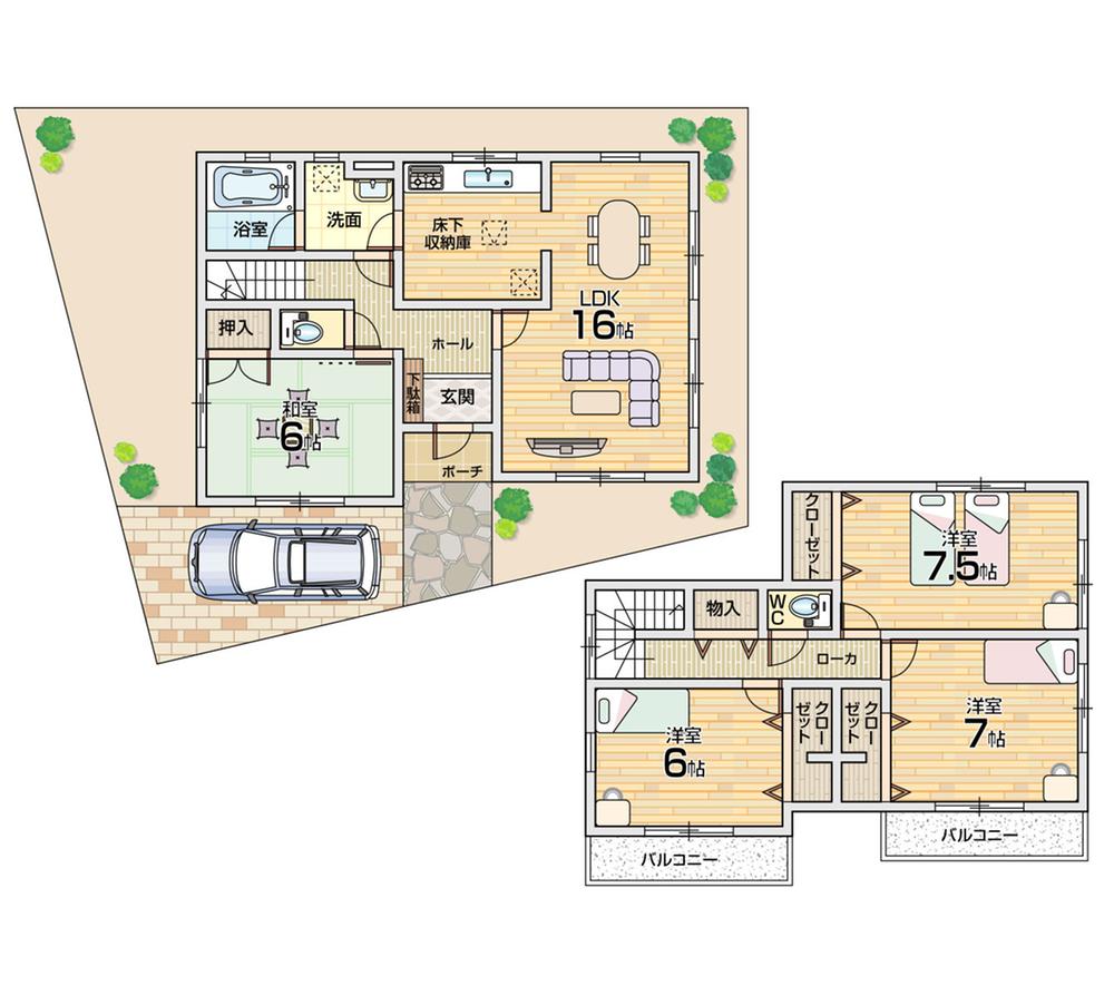 Floor plan. 18,800,000 yen, 4LDK, Land area 150 sq m , Building area 100.03 sq m 1 issue areas