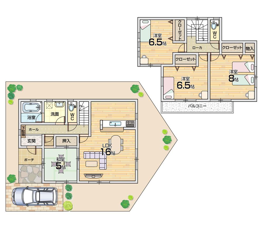 Floor plan. 18,800,000 yen, 4LDK, Land area 150 sq m , Building area 98.01 sq m 2 No. land