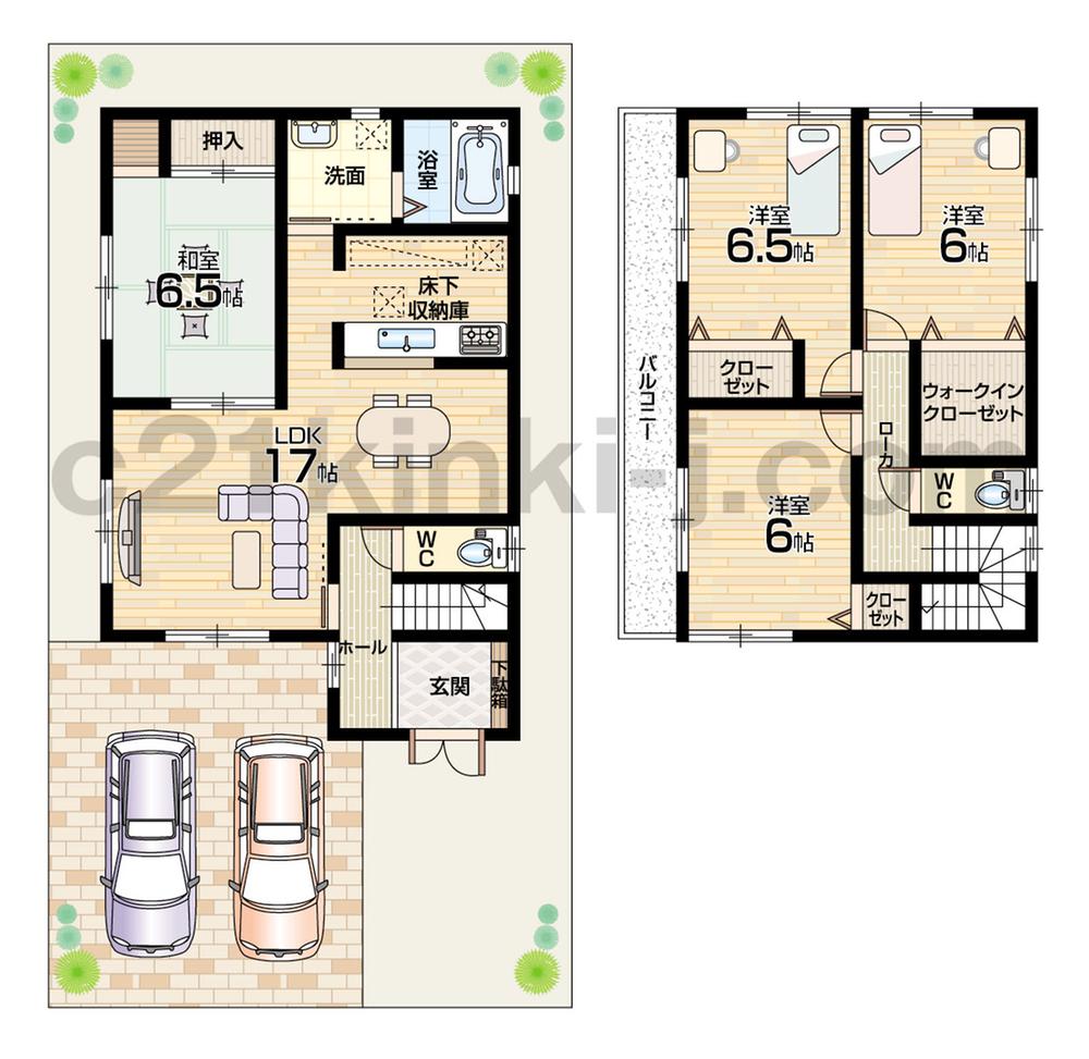 Floor plan. (No. 6 locations), Price 25,800,000 yen, 4LDK, Land area 203.67 sq m , Building area 98.41 sq m