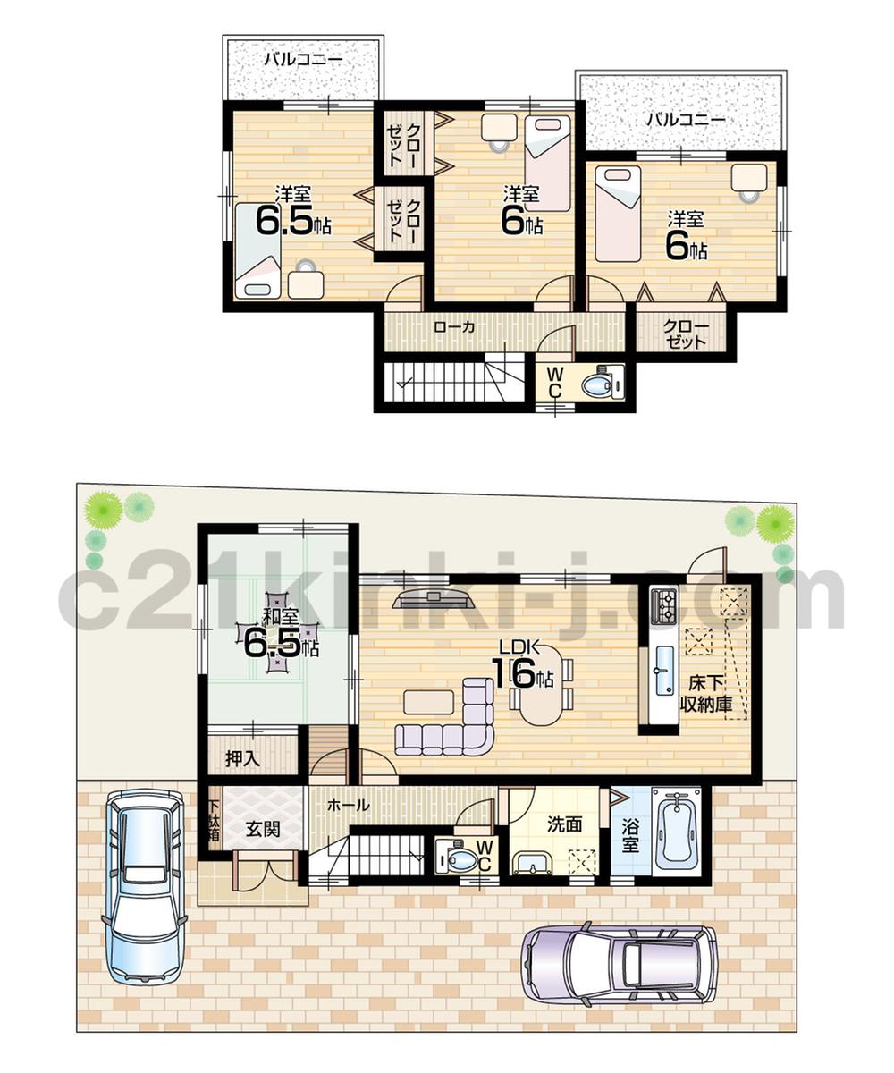 Floor plan. (No. 17 locations), Price 25,800,000 yen, 4LDK, Land area 206.36 sq m , Building area 95.58 sq m