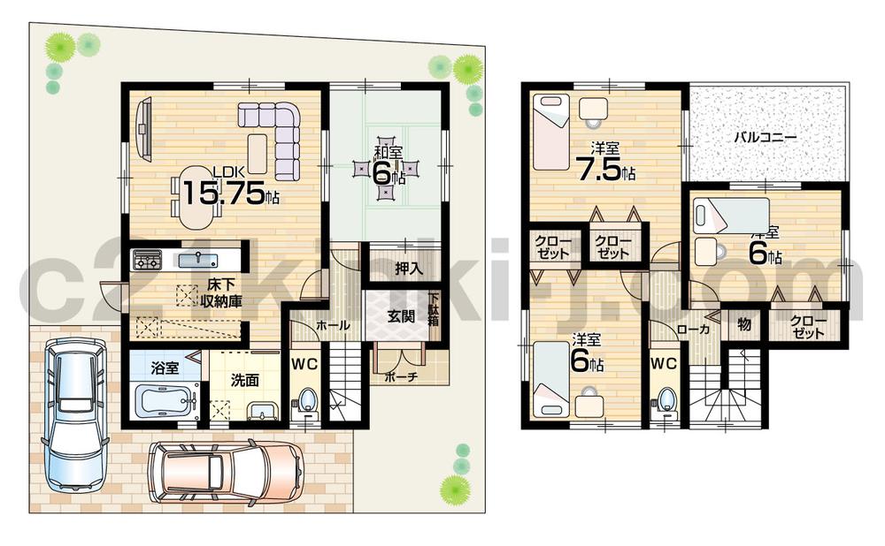 Floor plan. (No. 21 locations), Price 25,800,000 yen, 4LDK, Land area 209.95 sq m , Building area 95.58 sq m