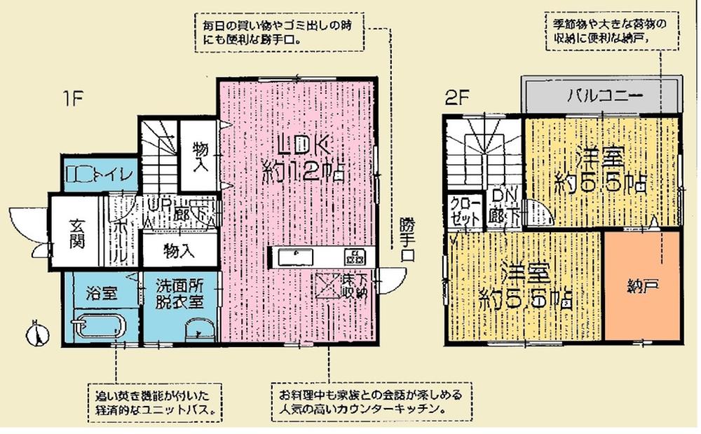 Floor plan. 16.8 million yen, 2LDK + S (storeroom), Land area 116.77 sq m , Building area 70.02 sq m