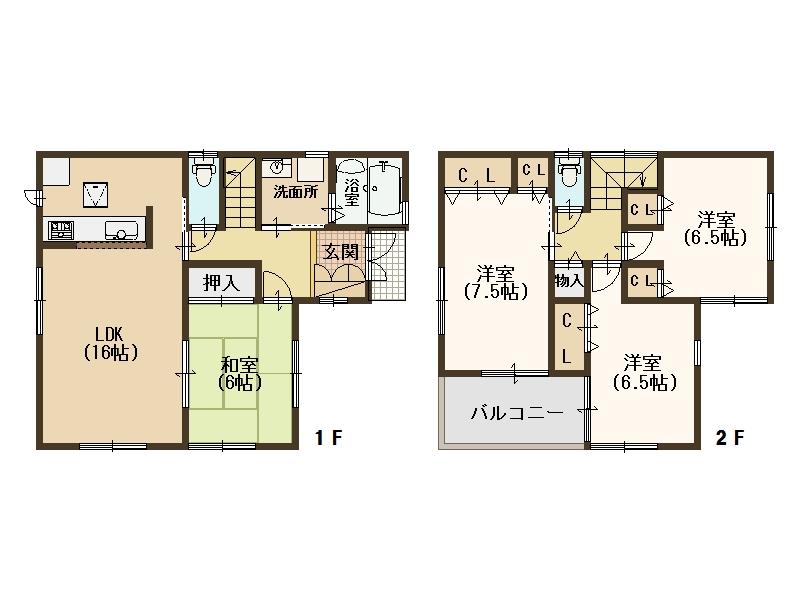 Floor plan. Price 23.8 million yen, 4LDK, Land area 204.37 sq m , Building area 98.89 sq m