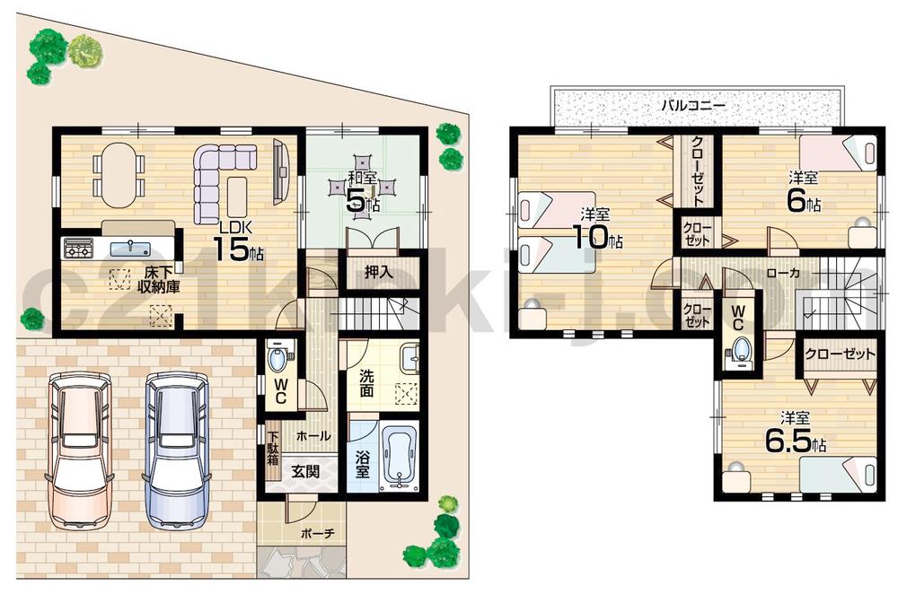 Floor plan. (No. 2 locations), Price 24,800,000 yen, 4LDK, Land area 123 sq m , Building area 98.01 sq m