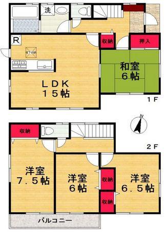 Floor plan. Price 23.8 million yen, 4LDK, Land area 171.67 sq m , Building area 97.7 sq m
