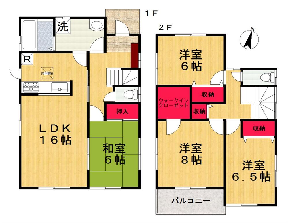 Floor plan. (5 Building), Price 24,800,000 yen, 4LDK+S, Land area 178.75 sq m , Building area 105.99 sq m