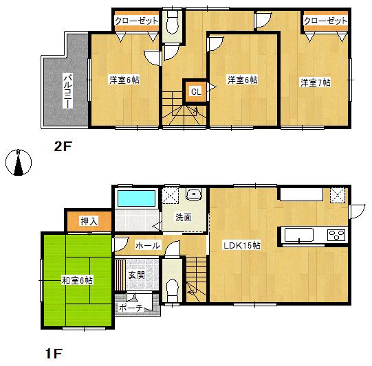 Floor plan. (No. 2 locations), Price 20.8 million yen, 4LDK, Land area 237.8 sq m , Building area 98.01 sq m