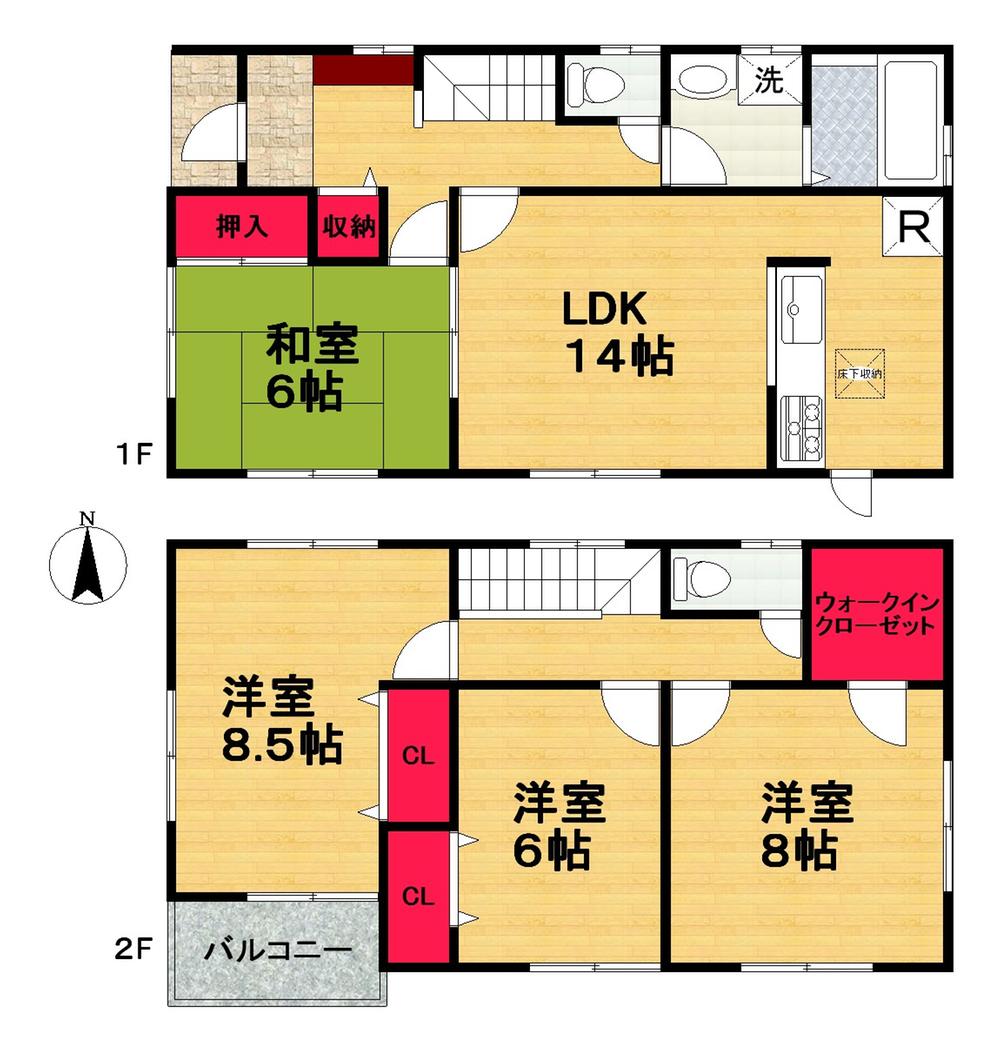 Floor plan. (7 Building), Price 25,800,000 yen, 4LDK+S, Land area 130.36 sq m , Building area 105.16 sq m