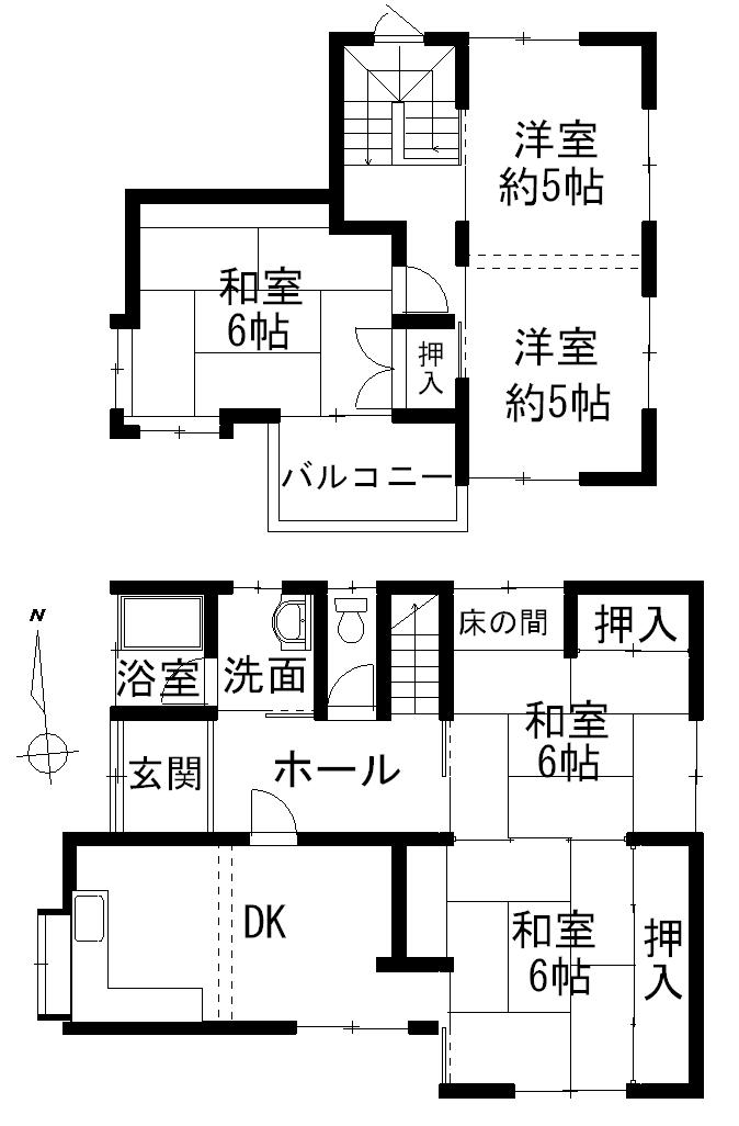 Floor plan. 8.4 million yen, 5DK, Land area 101.01 sq m , Building area 93.38 sq m