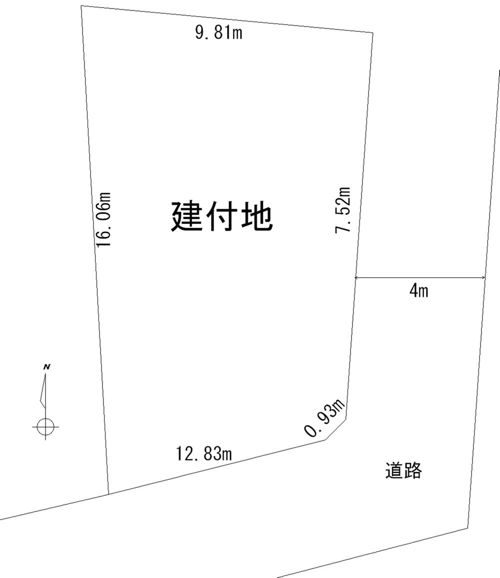 Compartment figure. Land price 9.8 million yen, Land area 128.92 sq m