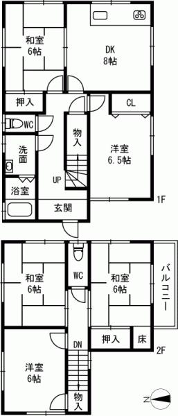 Floor plan. 12 million yen, 5DK, Land area 132.22 sq m , Building area 94.4 sq m