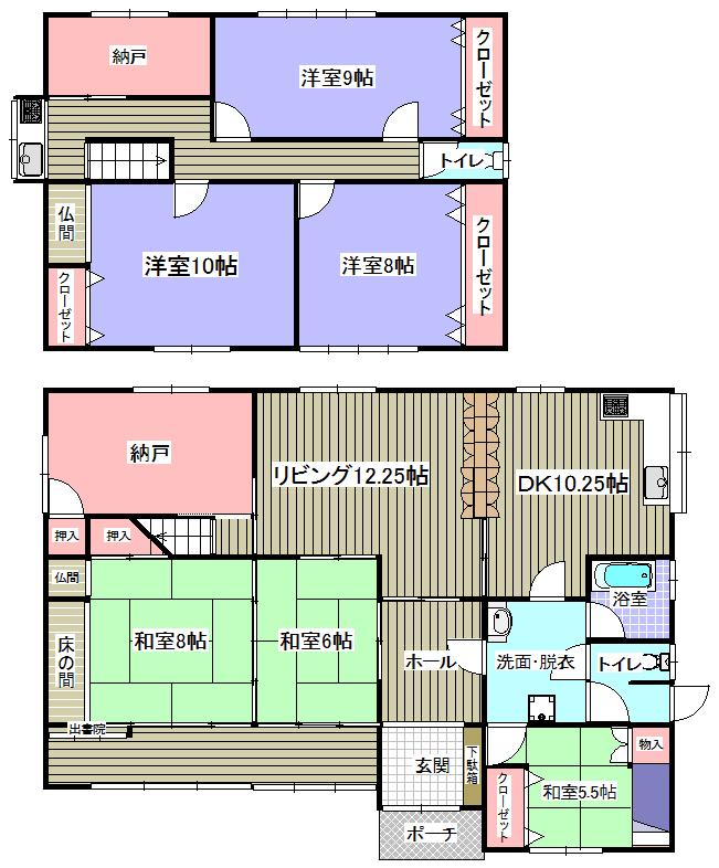 Floor plan. 18 million yen, 6LDK + 2S (storeroom), Land area 5,128.89 sq m , Building area 227.79 sq m