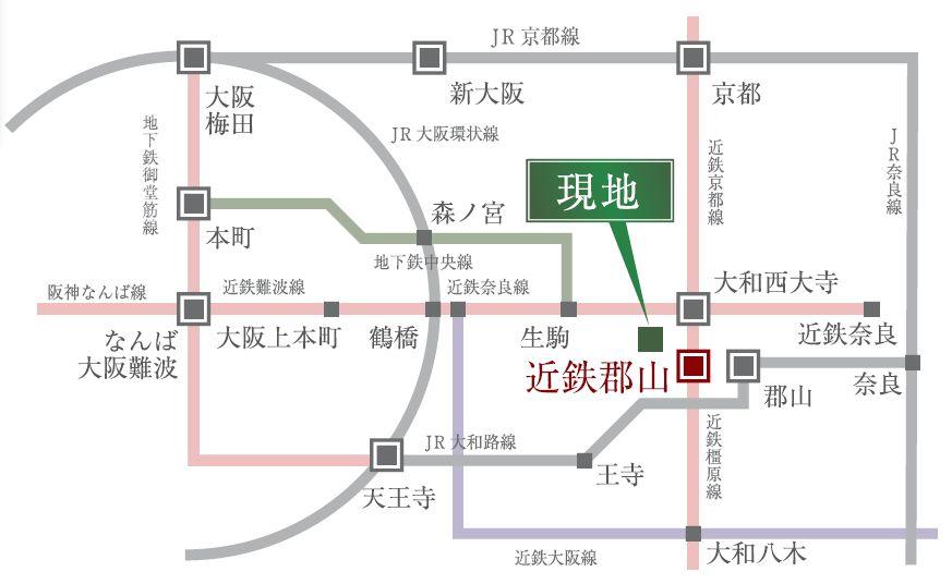 route map. To Osaka Namba Station 38 minutes