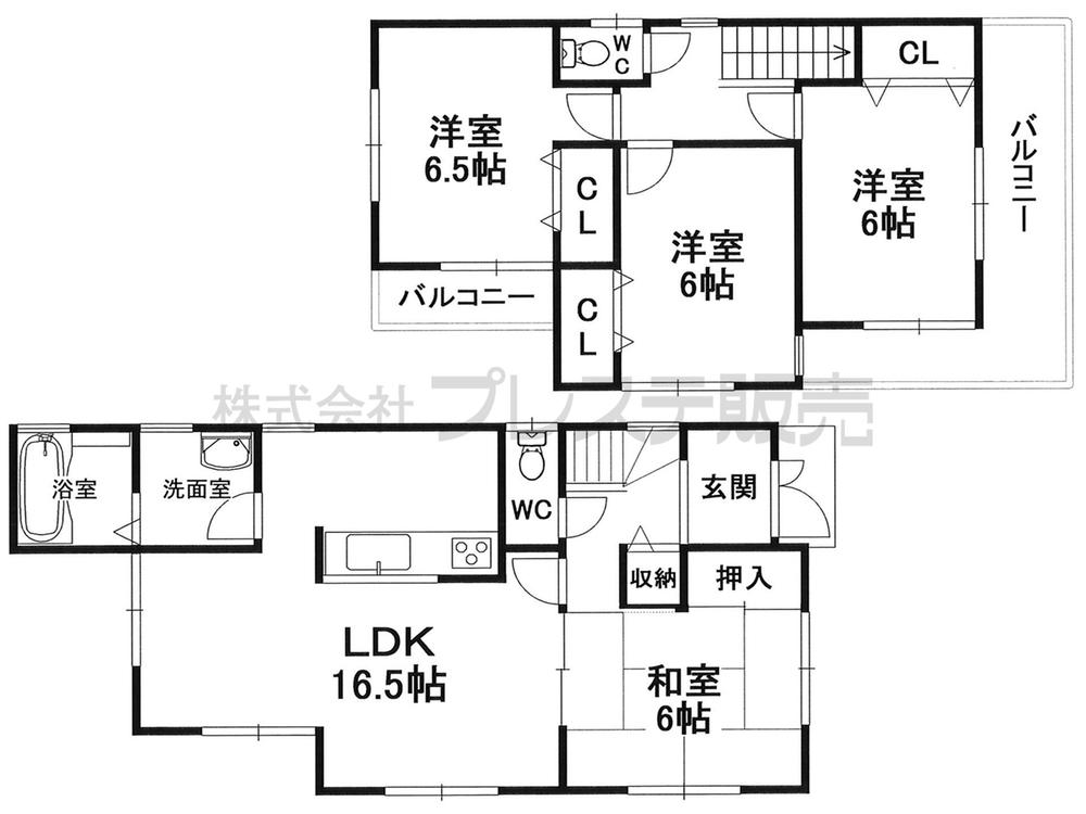 Floor plan. 25,800,000 yen, 4LDK, Land area 142.38 sq m , Building area 94.36 sq m