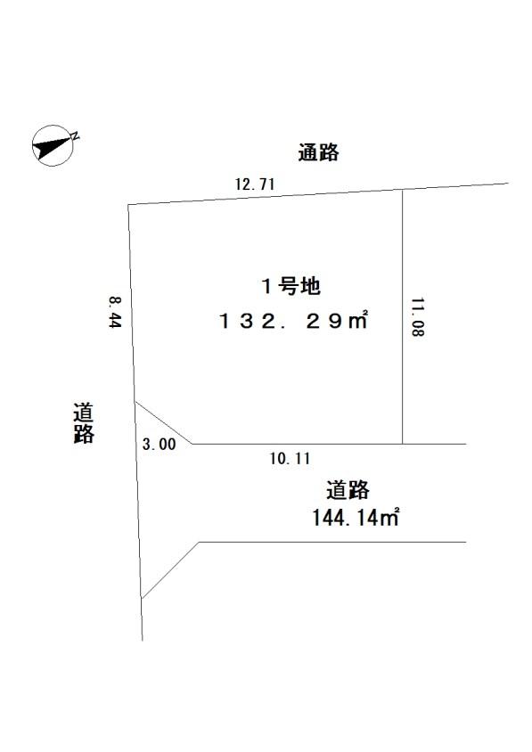 Compartment figure. Land price 12.5 million yen, It is a land area 132.29 sq m front development road