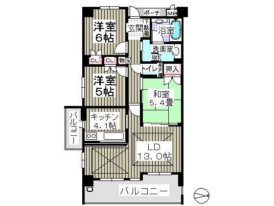 Floor plan. 3LDK, Price 17.8 million yen, Occupied area 72.68 sq m , Balcony area 15.32 sq m