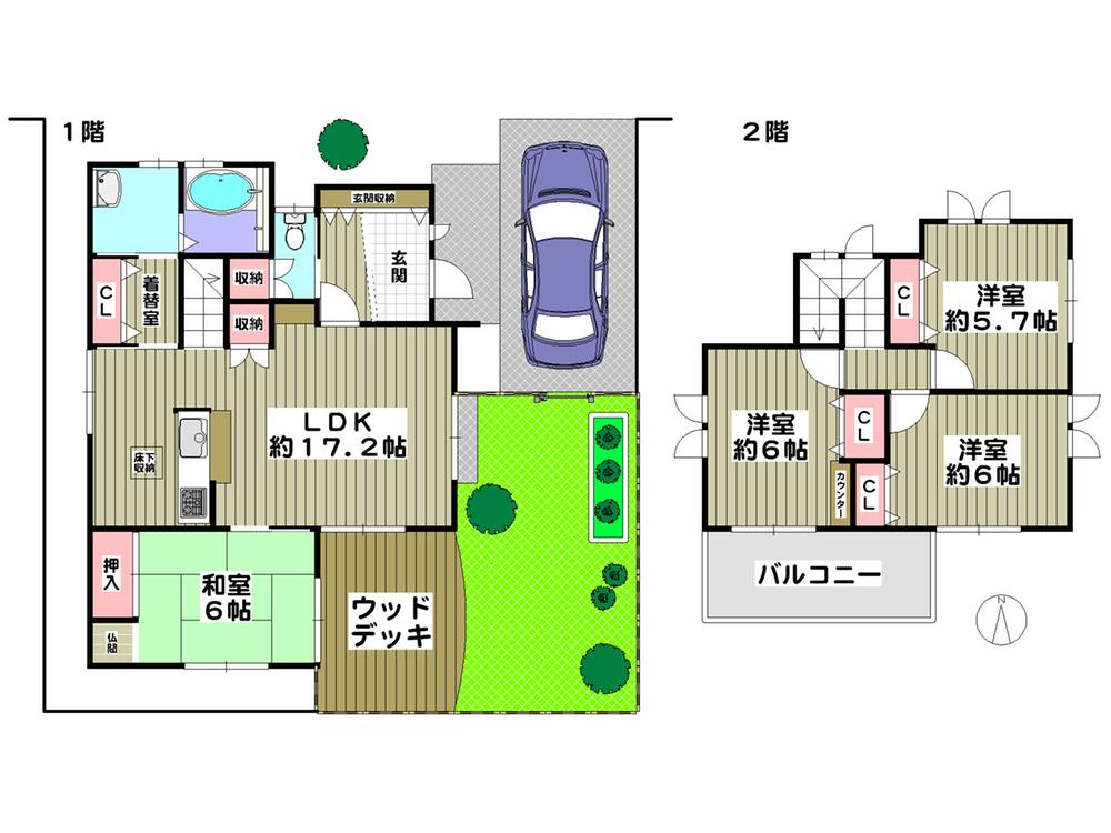 Floor plan. 24,900,000 yen, 4LDK, Land area 130.14 sq m , Building area 100.21 sq m