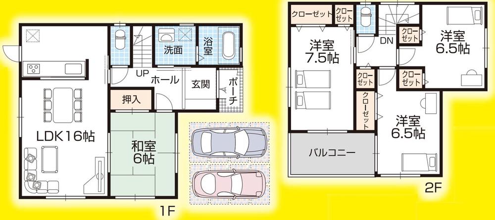Floor plan. Price 21,800,000 yen, 4LDK, Land area 119.86 sq m , Building area 95.84 sq m
