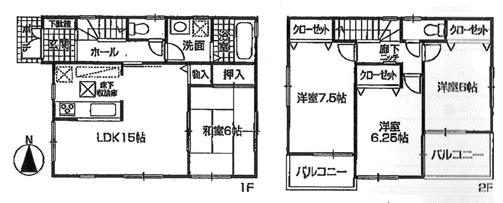 Floor plan. Price 16.8 million yen, 4LDK, Land area 116.15 sq m , Building area 95.58 sq m
