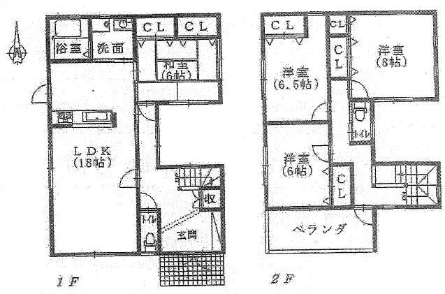 Floor plan. 27,800,000 yen, 4LDK, Land area 208.75 sq m , Building area 117.58 sq m