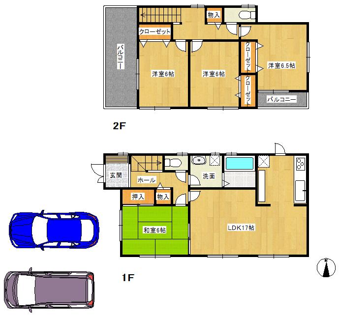 Floor plan. (No. 2 locations), Price 22,800,000 yen, 4LDK, Land area 166.14 sq m , Building area 98.82 sq m