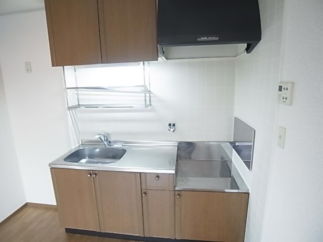 Kitchen. Gas stove installed OK kitchen room of (# ^. ^ #)