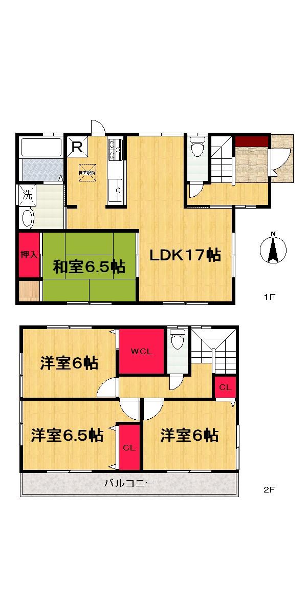 Floor plan. (No. 4 locations), Price 20,300,000 yen, 4LDK+S, Land area 126.4 sq m , Building area 98.41 sq m