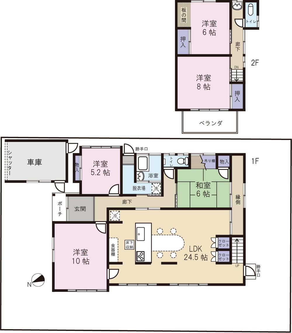 Floor plan. 12 million yen, 5LDK, Land area 265.5 sq m , Building area 140.1 sq m