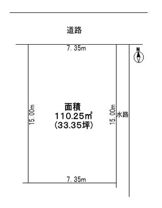 Compartment figure. Land price 4.34 million yen, Land area 110.25 sq m