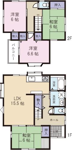 Floor plan. 14.5 million yen, 4LDK, Land area 197.94 sq m , Building area 101.02 sq m