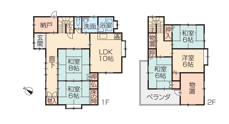 Floor plan. 13.8 million yen, 5DK, Land area 149.11 sq m , Building area 128.71 sq m