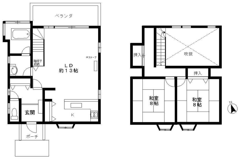 Floor plan. 3.9 million yen, 2LDK, Land area 264 sq m , Building area 104.62 sq m