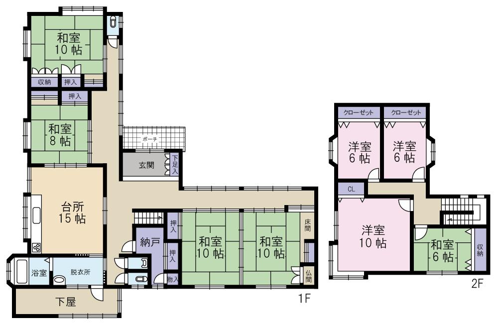 Floor plan. 15 million yen, 8LDK, Land area 569.76 sq m , Building area 242.5 sq m