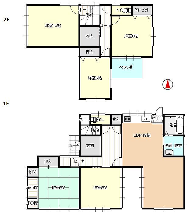 Floor plan. 14.8 million yen, 5LDK, Land area 323.96 sq m , Building area 136.62 sq m