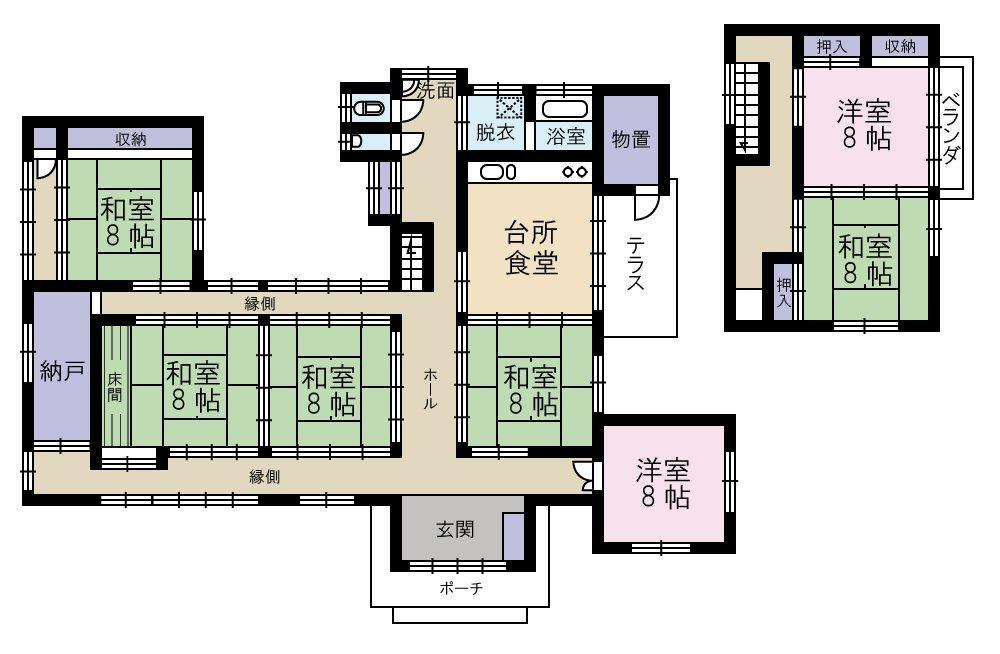 Floor plan. 15 million yen, 7DK, Land area 726.45 sq m , Building area 214.37 sq m