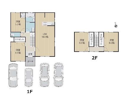 Floor plan. 14,480,000 yen, 4LDK, Land area 193.5 sq m , Building area 98.82 sq m
